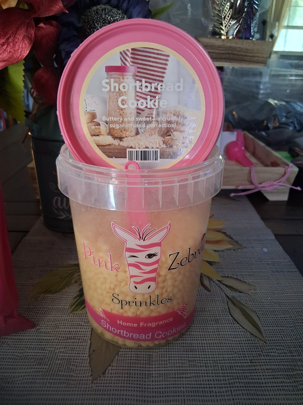 Pink Zebra Shortbread Cookie Sprinkles - Pink